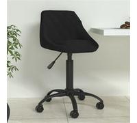 VIDAXL Chaise pivotante - Noir Velours