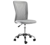 Vinsetto Chaise de Bureau Ergonomique Fauteuil de Bureau Hauteur réglable piètement chromé pivotant 360° revêtement Maille Gris