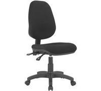 Waytex Chaise de Bureau Dossier et Assise Matelassé, Dossier à Contact Permanent, Revêtement Tissu, Noir