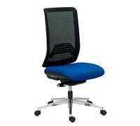 Chaise de bureau Wi-Max - dossier maille sans accoudoirs - bleu