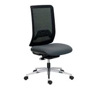 Chaise de bureau Wi-Max - dossier maille sans accoudoirs - gris