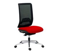 Chaise de bureau Wi-Max - dossier maille sans accoudoirs - rouge