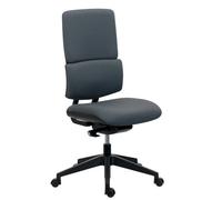 Chaise de bureau Wi-Max dossier tissu- sans accoudoirs - Mécanisme Synchrone - Pied nylon noir - gris