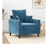 Chaise de canapé - SWEETY - Fauteuil - 1 personne - Bleu 60 cm Velours LV1137