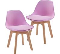 Chaise de chambre d'enfant 'Elvdal' (lot de 2) rembourrée 56 x 38 x 33 cm rose