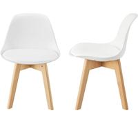 Chaise de chambre d'enfant 'Elvdal' set de 2 pièces rembourrées 56 x 38 x 33 cm blanc