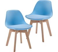 Chaise de chambre d'enfant 'Elvdal' set de 2 pièces rembourrées 56 x 38 x 33 cm bleu ciel