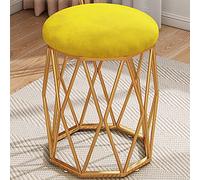 Chaise de coiffeuse de luxe avec assise en velours et pieds en métal pour chambre à coucher, salle de maquillage, salon de beauté