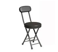 Chaise de coiffeuse ergonomique pliable à dossier haut - Design sans accoudoirs de 47 cm de hauteur d'assise élégant et ouvert pour la maison et le bureau - Confort gain de place