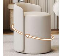 Chaise de coiffeuse pivotante moderne avec dossier bas pour salle de maquillage, salon, chambre et entrée - Tabouret rotatif à 360 degrés