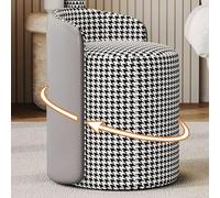 Chaise de coiffeuse pivotante moderne avec dossier bas pour salle de maquillage, salon, chambre et entrée - Tabouret rotatif à 360 degrés