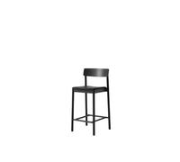 Chaise de Comptoir Betty TK14 Frêne Laqué noir/Cuir Noble