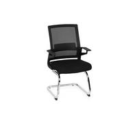 HJH Office Chaise cantilever INVENTOR V ergonomique tissu noir avec accoudoirs