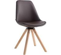 Chaise de conference clp en bois non empilable non pliable H. 84 cm interieur marron marron G