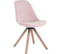 Chaise de conference clp en bois non pliable H. 84 cm interieur rose