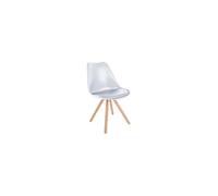 Chaise de conference clp interieur non empilable non pliable en bois H. 81 cm blanc