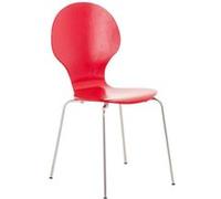 Chaise de conference diego H. 86 cm empilable non pliable interieur en bois rouge Rouge G