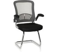 Chaise de conférence / Siège visiteurs FLYER PRO V Tissu maille Noir/Gris hjh OFFICE Noir/Gris G