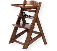 Chaise de croissance en bois Buxibo enfant - Planche à manger incluse - Chaise d'enfant réglable pour le confort et le design - Coussins inclus - 48×58×80cm - Walnut