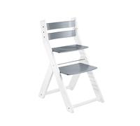 Chaise de croissance pour écoliers SANDY Blanc - Gris