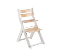 Chaise de croissance pour écoliers SANDY Blanc - Laque transparente