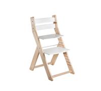 Chaise de croissance pour écoliers SANDY Naturel - Blanc