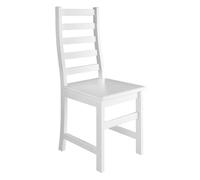 chaise de cuisine blanche, chaise de salle à manger, chaise en pin massif 90.71-21W