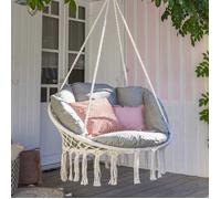 Chaise de détente suspendue CORDESSA Noisette Acier traité époxy, Polyester Hespéride