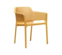 NARDI set de 4 chaises avec accoudoirs pour extérieur NET (Moutarde - Polypropylène PRV)
