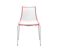 Chaise de Jardin 4 Pieds Sans Accoudoirs Scab Zebra Bicolour 2272 VB 212 Blanc - rouge
