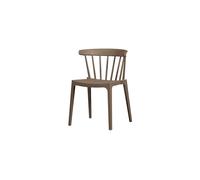 Chaise de jardin à lattes fibre organique mélange brun Bliss