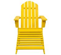 Chaise de jardin Adirondach Repose-pieds Bois massif Sapin Jaune