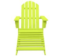 Chaise de jardin Adirondach repose-pieds en bois massif de sapin vert