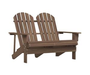Chaise de jardin Adirondack 2 places bois sapin massif marron