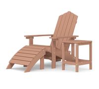 Chaise de jardin Adirondack repose-pied table PEHD Marron