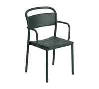 Muuto Chaise à accoudoirs Linear steel armchair Dark green