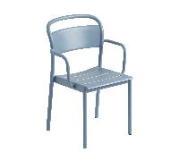 Chaise de jardin avec accoudoirs Linear Steel WxHxD 54x85,1x49,6cm