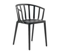 Venice Mat Chaise de Salle à Manger Noir Kartell - 8058967301472