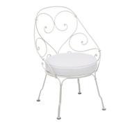 Chaise de jardin avec coussin 1900 Cabriolet cushion fabric Sunbrella® grey white
