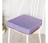 Chaise de jardin carrée en bois 40 x 40 x 5 cm - Rembourrage en lin - Mousse à mémoire de forme - Fond antidérapant - Amovible - Lavable - Pour jardin, cuisine, salon