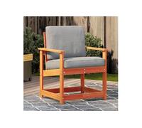 vidaXL Chaise de jardin 62x56x77 cm en pin massif, brun cireux