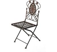 Chaise de jardin DanDiBo métal Avis 1840 Chaise en métal chaise de bistrot chaise de jardin vintage fer nostalgie chaise en fer brun antique