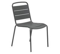 Chaise de jardin empilable ALEGORIA Graphite Acier traité époxy, Traitement anti-rouille renforcé Hespéride