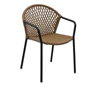 Chaise de jardin empilable aluminium et résine tressée - Capri