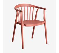 Chaise De Jardin Empilable Avec Accoudoirs En Polypropylène Ivor Terracota Multicolore