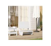 vidaXL Chaise de jardin blanc 60x64x70,5 cm pin massif