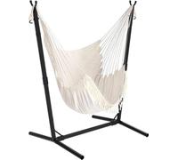 Chaise de jardin en U avec pied - réglage en hauteur - adaptée à une utilisation en intérieur et en extérieur - chaise longue robuste - 136 kg - adaptée aux adultes - chaise de jardin pliable - chaise