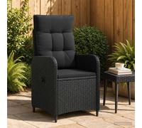 vidaXL Chaise de jardin réglable Marron et blanc crème