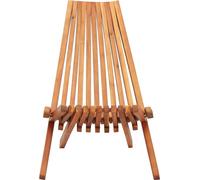 Chaise de jardin "Jößnitz" en bois massif d'acacia traité à l'huile, couleur marron. Dimensions (L/H/P) 58x77x95 cm