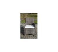 Chaise de jardin - Lot de 1 - En rotin gris H. 91 cm